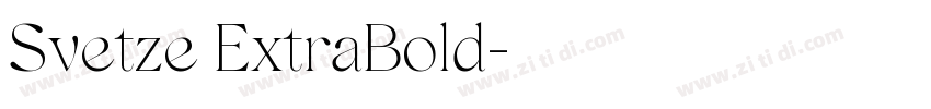 Svetze ExtraBold字体转换